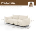 thumbnail image 4 of Indecor Home 73.2" Modular Couches and Sofas 2 Seater Sectional Sofa Loveseat Sofa Sectional Couches for Living Room Bedroom, Apartment, Office, Beige, 4 of 10