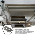thumbnail image 6 of QIFULL 2Pcs Wall Mounted Black Threaded Floor Flange Made of Premium Iron for Industrial Furniture, 6 of 8