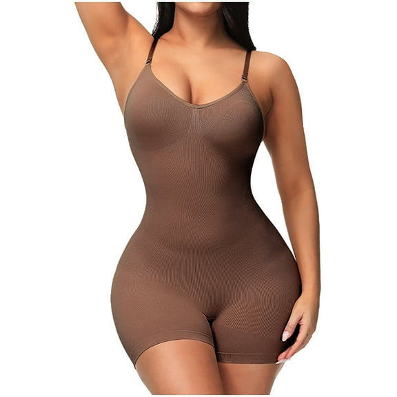 fartey Women's Tummy Control Shapewear, Sleeveless Bodysuit Basic Top Jumpsuit, Seamless Smooth Slimming Body Shaper