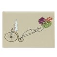 thumbnail image 1 of Easter Cutting Board, Bunny on Retro Bike with Easter Egg Shaped Colorful Balloons Cartoon Print, Decorative Tempered Glass Cutting and Serving Board, in 3 Sizes, by Ambesonne, 1 of 2