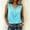 *Solid Color-Blue, variant on ClodeEU Women's Striped V Neck Button Sleeveless Tank Top, Casual Slim Fit Blouse Striped-Black,Women's Plus L
