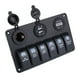 thumbnail image 3 of 6 vías LED coche barco interruptor basculante Panel USB enchufe cigarrillo voltímetro, 3 of 8