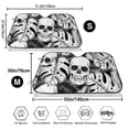 thumbnail image 3 of Balery Skull and palm leaves Print Car Windshield Sun Shade,Windshield Sunshade for Car Pickup Truck SUV Accessories-Medium, 3 of 7