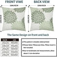 thumbnail image 5 of Sage Green White Pillow Covers 18x18 Inch Set of 2 Dahlia Floral Decorative Throw Pillows For Couch Geometry Flowers Modern Pillow Cases Home Decor For Sofa Couch Porch Patio Living Room Outdoor, 5 of 6