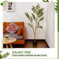thumbnail image 4 of NOICOI Large Artificial Olive Tree 60.2" Tall Faux Silk Plant Natural Wood Trunk Indoor Office Home Decor, 4 of 7