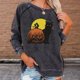 thumbnail image 4 of Sudadera Sudadera clásica con cuello redondo para mujer, estilo informal, traje de calle sencillo y holgado Ygjytge Gris Grafito T S para Mujer, 4 of 7
