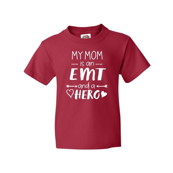 Inktastic My Mom is an EMT and a Hero Youth T-Shirt