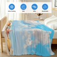 thumbnail image 4 of Coastal Cooling Blanket,Lightweight Breathable Summer Throw Blanket with Double Sided Cold Effect,Summer Beach Shell Conch Starfish Blue Nautical Picnic Blankets Bed Sheet for Hot Sleepers 30"x40", 4 of 8