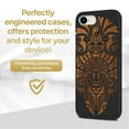 thumbnail image 2 of Case Yard Wooden Case for iPhone-SE Soft TPU Silicone cover Slim Fit Shockproof Wood Protective Phone Cover for Girls Boys Men and Women Supports Wireless Charging Tribal Indian Mask Design, 2 of 7
