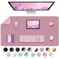thumbnail image 1 of shiyou-Bleswin Multifunctional Large Desk Mat, Double Sided Computer Desk pad, Extended Mouse Mat, Office Desk Protector with Waterproof PU Leather, 35.4''×16.9'', Office Home Writing Pad (Purple+Pin, 1 of 4