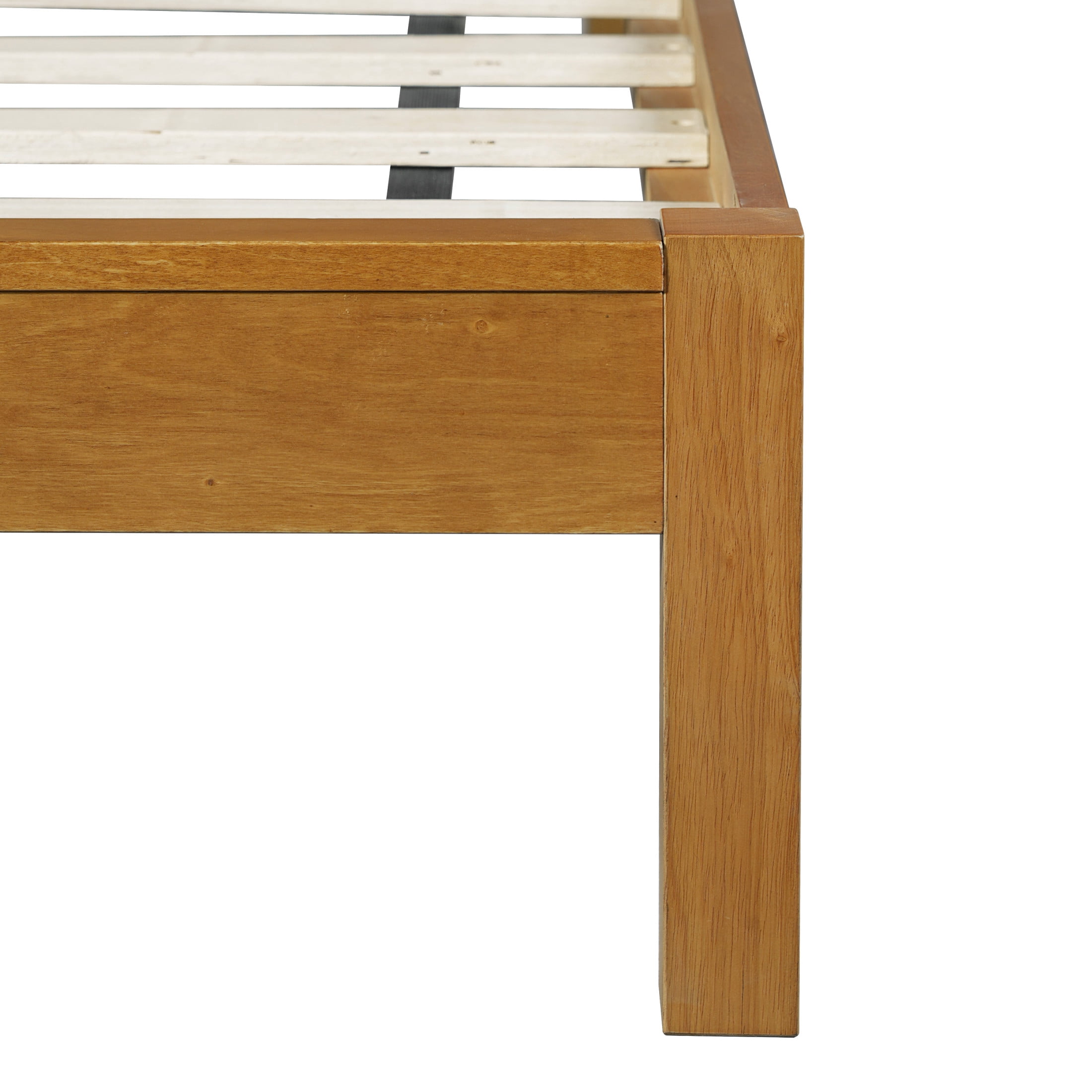 Christopher Knight Home King Platform Bed with Rattan Headboard, Solid Wood Frame, Natural Finish, King Size