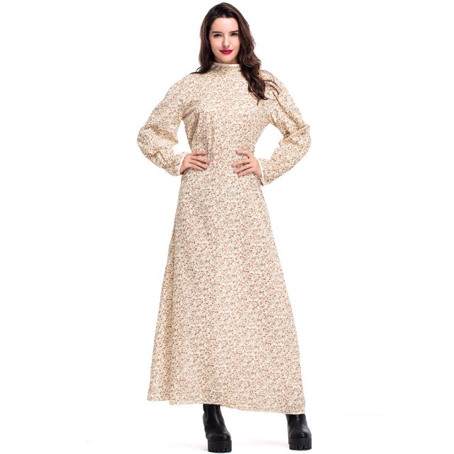 Wolf Granny Role Playing Disfraces para adultos Vestidos florales de color caqui Manga larga XL JAMW Sencillez