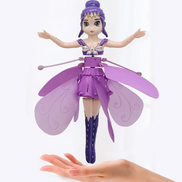 Alician Fée Magique Volante Princess Poupée pour Enfants Usb Rechargeable Détection de Gestes Mini Jouet Volant pour Intérieur
