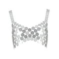 thumbnail image 1 of Crop Top de lentejuelas brillantes Hugo para danza del vientre, 1 of 10
