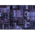 thumbnail image 1 of Ahgly Company Machine Washable Indoor Rectangle Patchwork Blue Transitional Area Rugs, 7' x 10', 1 of 4