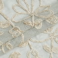 thumbnail image 6 of Dainty Home Rita 3D Floral Chenille Embroidered Solid Sheer Linen Look 76" x 84" Window Curtain Panel Pair in Linen, 6 of 8