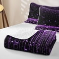 thumbnail image 4 of Homewish Black Purple Twin Quilt Set, Glitter Diamonds Twin Coverlet Set for Girls, 2-Piece 1 Bedspread and 1 Pillowcase, 4 of 7