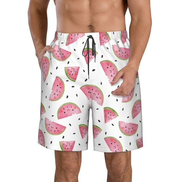 Fotbe Watermelon Trajes de Baño Estampados para Hombre, Shorts de Verano de Secado Rápido, Ropa de Playa, Bañadores-XX-Large