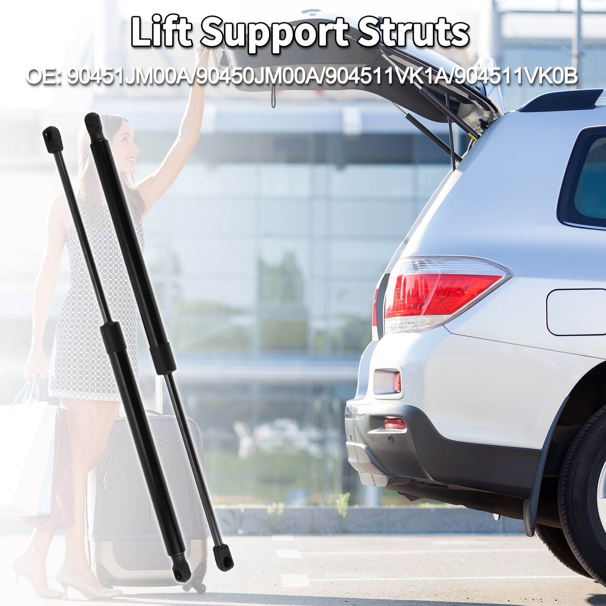 Unique Bargains 2Pcs Lift Supports for Nissan Rogue 2008-2013 Rear Hatch Gas Spring