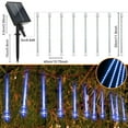 thumbnail image 5 of Outdoor Meteor Shower Lights, 11.8 Inch 8 Tube 192 LEDs Meteor Light, Christmas Snow Falling Rain Lights for Xmas Tree Holiday Wedding Outdoor Party Patio Decoration (Blue), 5 of 7