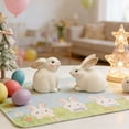 thumbnail image 3 of Cute Easter Bunny Resin Figurine, Creative Craft Desktop Decoration for Spring, Whimsical Rabbit Ornament for Home Office & Holiday Display, 3 of 7
