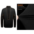 thumbnail image 6 of Little Donkey Andy Men's Thermal Hybrid Running Jacket Lightweight Breathable Warm Insulated Hiking Jacket Black S, 6 of 7