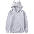 thumbnail image 2 of Yindaity Hoodies for Teen Girls Trendy Pullover Long Sleeve Oversized Hooded Sweatshirts Cute Tween Tops Winter Preppy Clothes(Grey,11-12 Years), 2 of 7