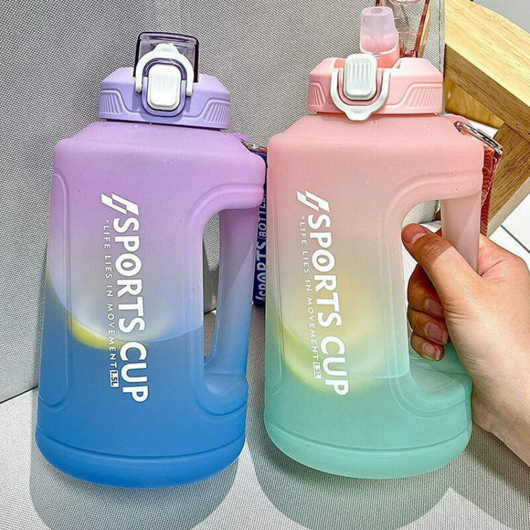 Big Water Bottle Summer Portable Big Water Cup 2 Liters Capacity Cup  Plastic