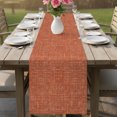 thumbnail image 4 of Vintage Burnt Orange Cotton Linen Rectangle Table Runners 13"x120", Modern Art Farmhouse Solid Color Coffee Table Runner Dresser Scarves Luxury Table Runners for Wedding Party Banquet Dinner Decor, 4 of 8