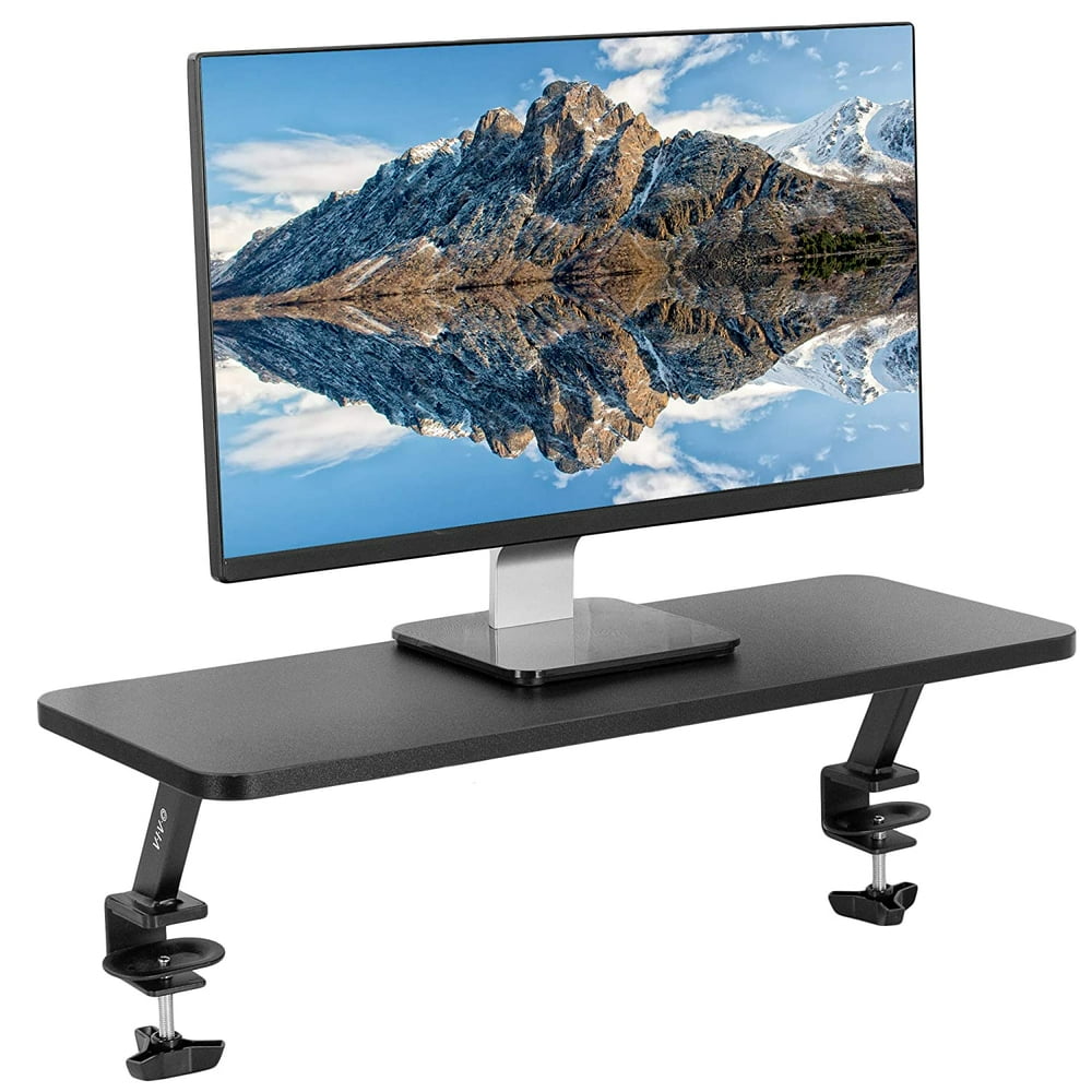 VIVO Black Clampon Small 24 inch Ergonomic Desk Shelf Single