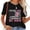 Black, variant on Womens I Wear Pink In Memory Of My Mom Breast Cancer Awareness Round Neck T Shirt Black