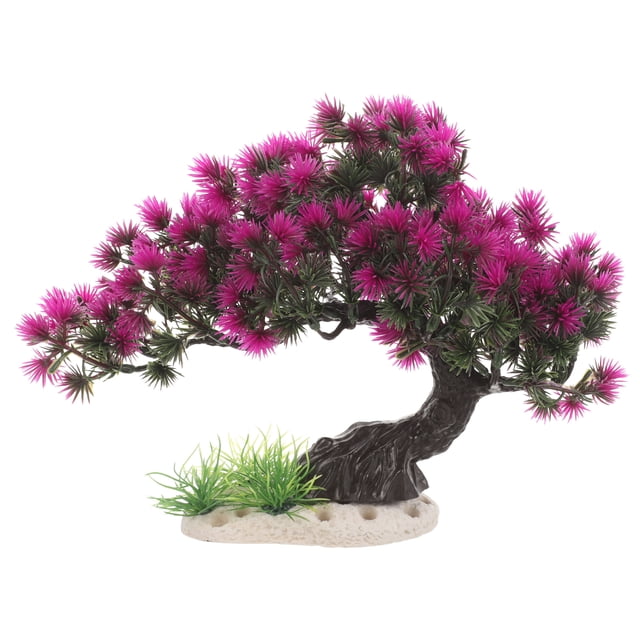 GOOHOCHY Modelo de árbol artificial para pecera, pecera de plástico, simulación de planta, árbol pequeño, decoración paisajística