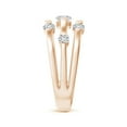 thumbnail image 3 of ANGARA Natural Triple Row Dotted Diamond Orbit Ring in 14K Rose Gold for Women (Size-3.7mm| Color-H| Clarity-SI2) | April Birthstone, Anniversary, Jewelry Gift for Women | Natural Diamond Ring, 3 of 10