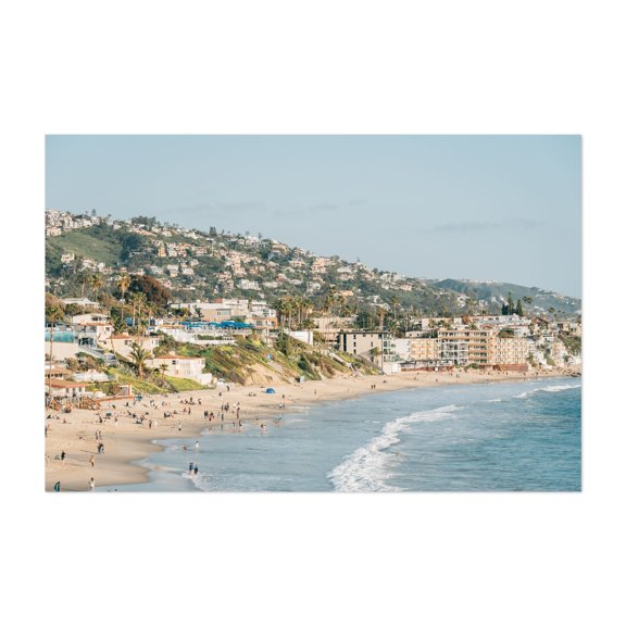 Main Beach, Laguna 01 - Laguna Beach California Photography Unframed Wall Art Print 5 x 7 inches