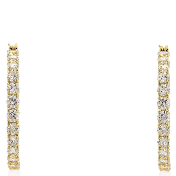 Swarovski Matrix Gold-Tone Plated Hoop Earrings