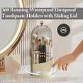 thumbnail image 4 of Concealed Toothbrush Holder Toothbrush Holders for Bathrooms 360 Rotating Waterproof Dustproof Toothpaste Holders with Sliding Lid for Vanity Makeup Brushes Holder Pen Holder Stora,a, 4 of 7