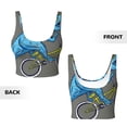 thumbnail image 4 of Yiaed Fun Riding Dinosaur Print Ladies Waistcoat Women Sports Vest Vest Sports Women Sports Top Yoga Vest for women-Medium, 4 of 8