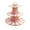 Pink, variant on Three Tier Paper Foil Cake Stand Petal Pink Party Celebration Dessert Display 11.93 Inch