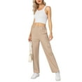thumbnail image 2 of Yesfashion Cargo Pants Women Baggy Casual High Waisted Straight Leg Pants Loose Trousers with Pockets, 2 of 5