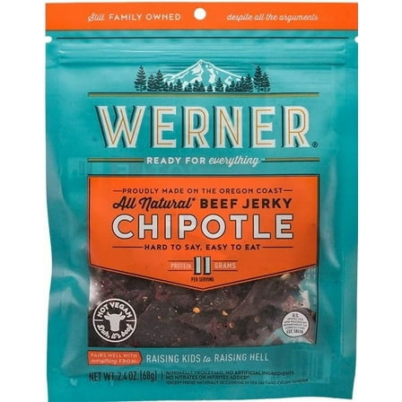 Werner 2.4 oz. All Natural Chipotle Beef Jerky