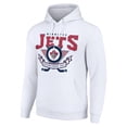 thumbnail image 2 of Men's Starter White Winnipeg Jets Team Logo Graphic Fleece Tri-Blend Pullover Hoodie, 2 of 3