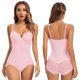 thumbnail image 5 of Body blanco con aros para mujer, modeladores elásticos de Color sólido, ropa interior sedosa, monos, ropa moldeadora blanca, 5 of 5
