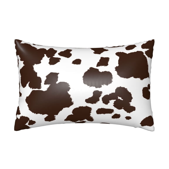 Silk Pillow Case for Hair And Skin Queen - Brown Cow Cooling Sleep Throw Pillow Covers Standard Size 20x30in, comfort Satin Pillowcase with Zipper for Women Men