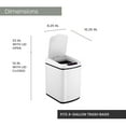 thumbnail image 2 of Hanover 9-Liter / 2.3-Gallon Trash Can with Sensor Lid in White, 2 of 11
