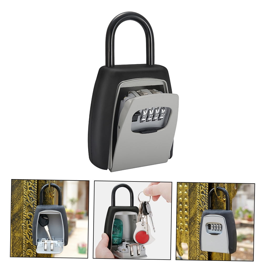 IBASETOY Wall Mounted Key Safe Lock Box 4 Digit Combination Storage Metal Lock Box Assorted Color