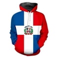 thumbnail image 3 of Sudadera con capucha con estampado 3D de la bandera de República Dominicana para hombre y mujer, ropa de calle, cómoda, de talla grande, 3 of 5