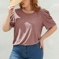thumbnail image 4 of Mittory Summer Tops for Women Trendy Casual Chiffon Eyelet Blouse Floral Short Sleeve Tops Loose Summer Shirts, 4 of 7