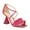 Pink, variant on XYD Women Open Toe Ruffled Sandals with Back Zipper Cross Strap Crystal Flared High Heels Elegant Prom Bridal Shoes Size 7 Pink