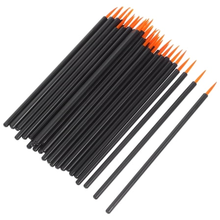 OFFIGAM 40Pcs Fine Detail Brush Set for Model Painting Multi Color Tiny Paint Brushes Kit