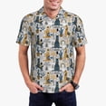 thumbnail image 3 of Balery Llama and Cactus1 Printed Men’s Short Sleeve Polo Shirt, Midweight Men's Shirt,Golf Polo shirts -XX-Large, 3 of 9